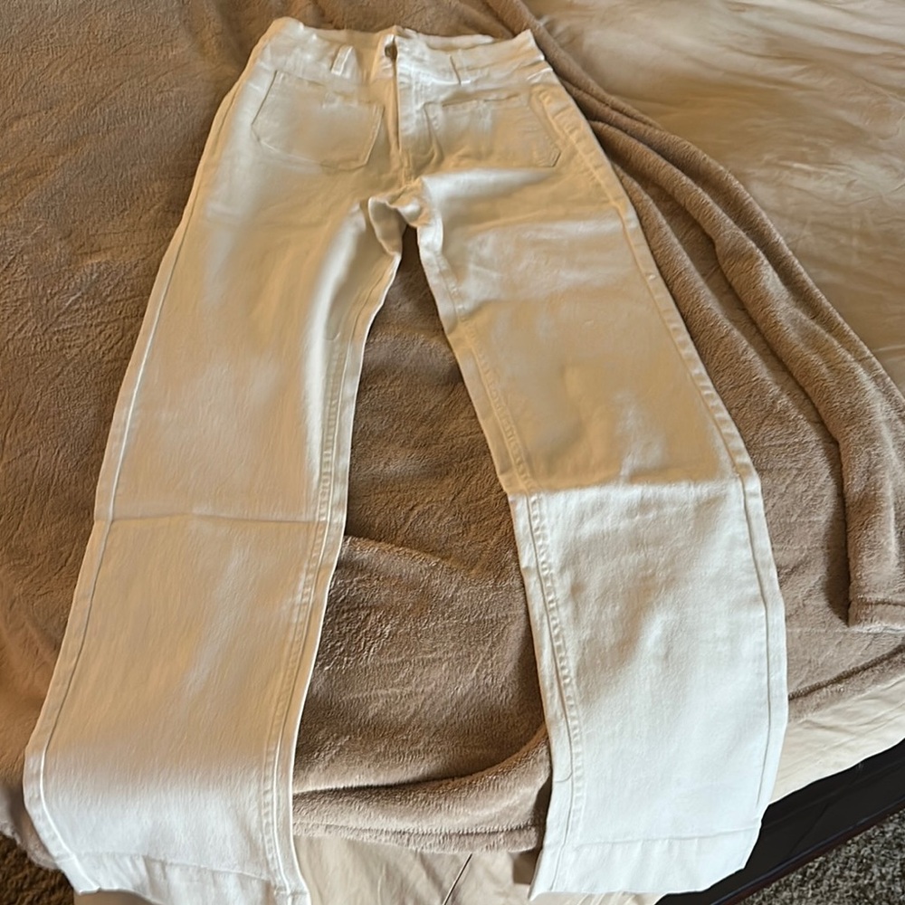 White trendy jeans